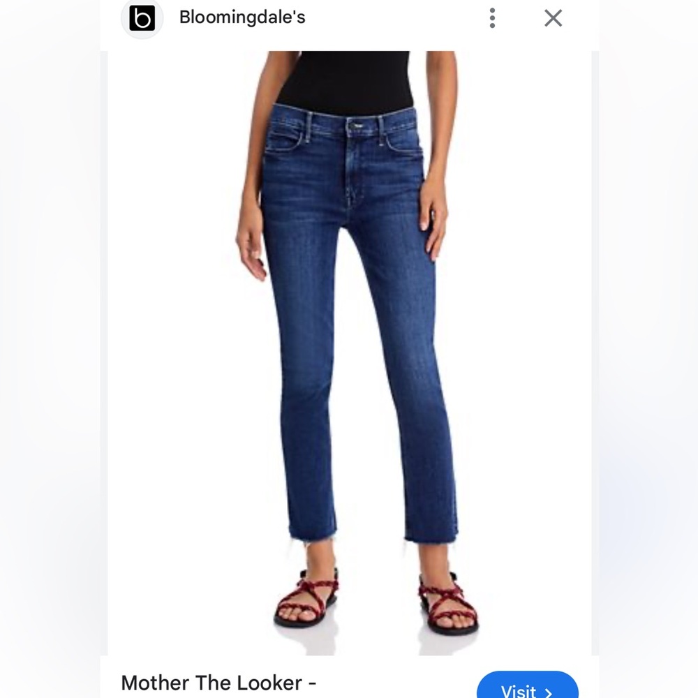 MOTHER The Looker Crop Jeans Size 26
